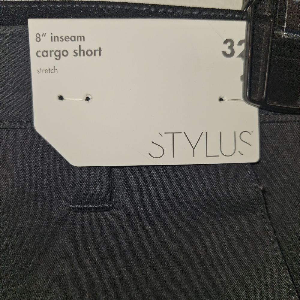 Stylus Mens Gray Cargo Short Size 32 - Picture 7 of 12